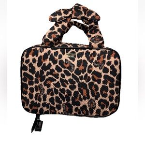 Victoria’s Secret Hanging Makeup Train Case Leopard Print Travel Cosmetic Bag